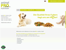 Tablet Screenshot of animalpro-nutrition.de